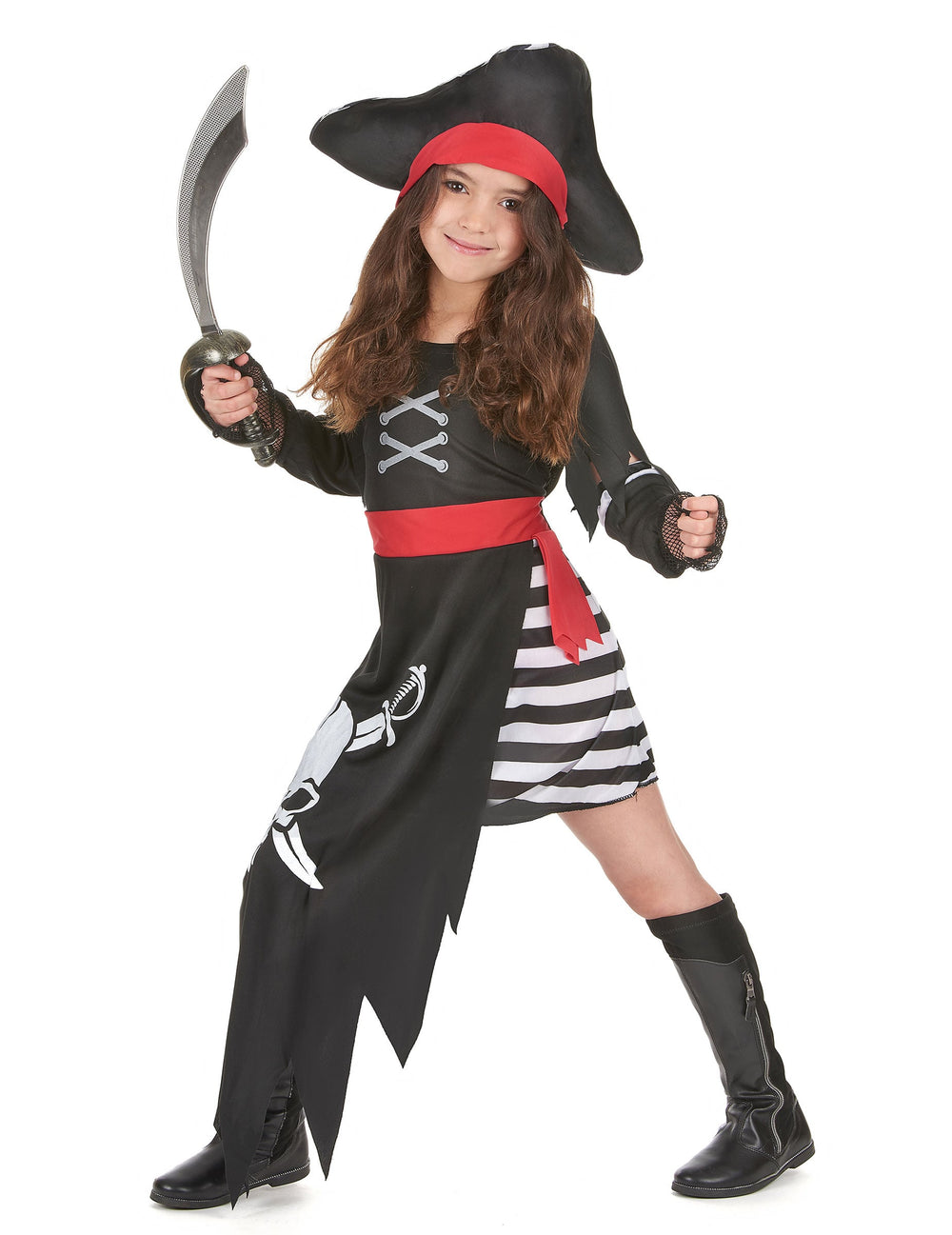 Sabre de pirate en accessoire du déguisement de pirate capitaine pour fille