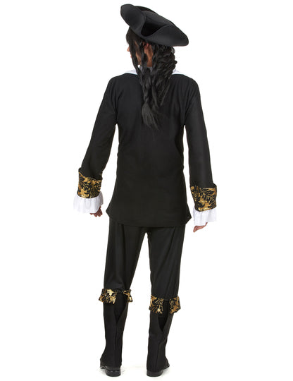 Vue de dos du déguisement de pirate à motif pour homme