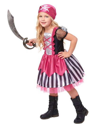 Disfarce pirata cor de rosa menina