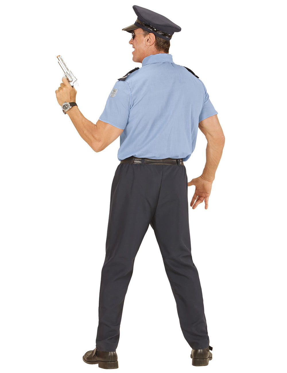 Vue de dos du déguisement de policier pour homme