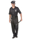 Déguisement de policier pour homme noir avec casquette et accessoires