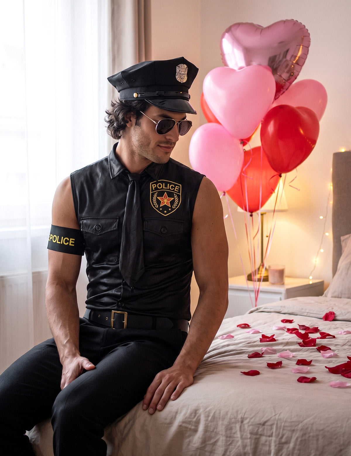 Disfarce polícia sexy homem