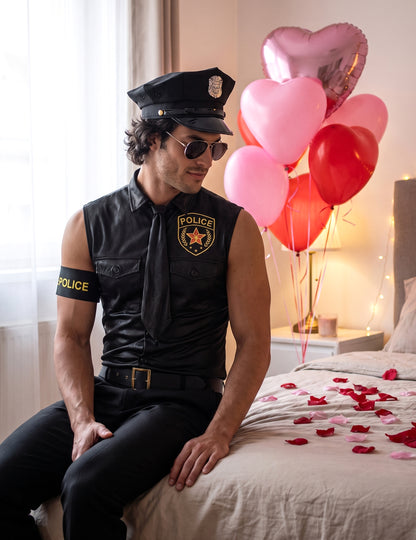 Disfarce polícia sexy homem