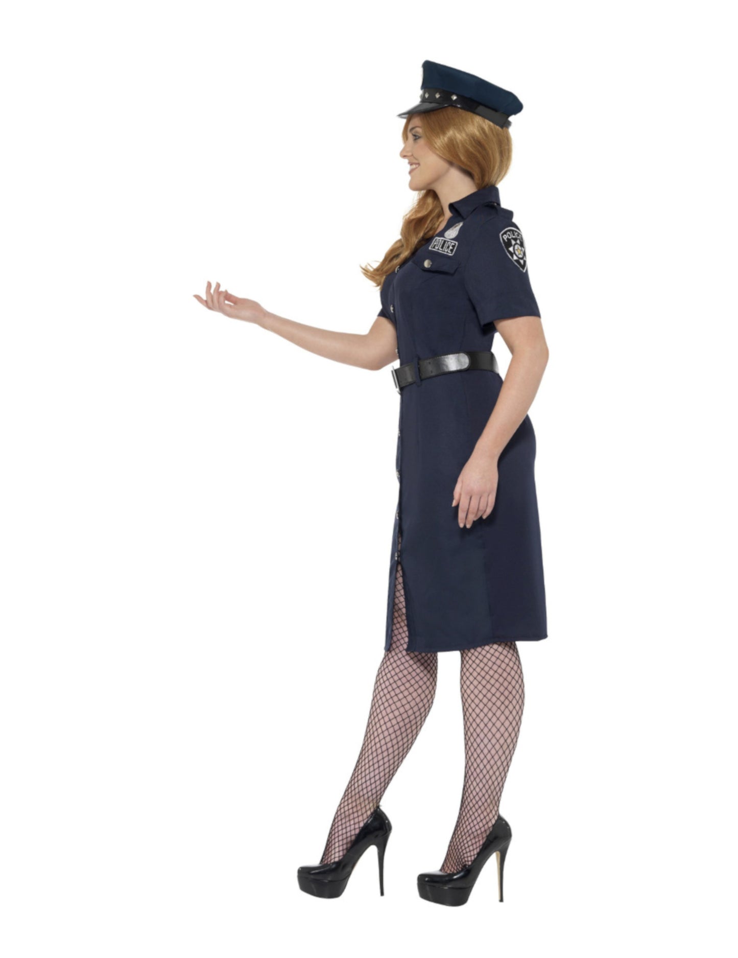 Vue de profil du déguisement de policière NYC
