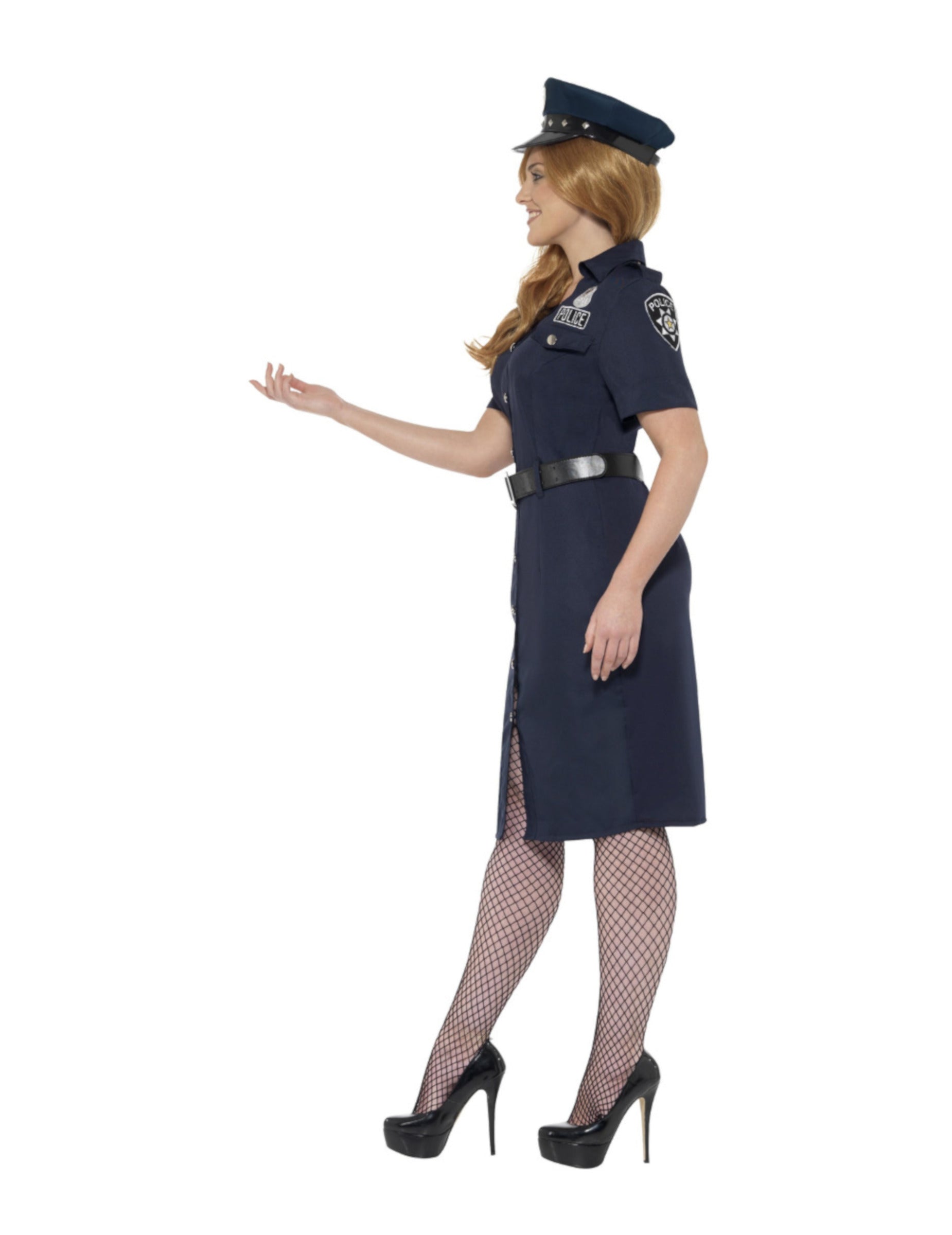 Vue de profil du déguisement de policière NYC