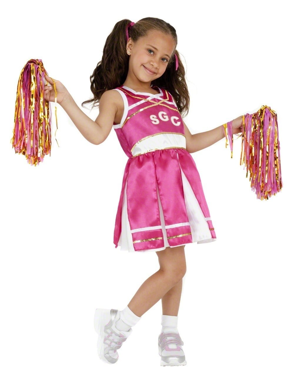 Vue de profil du déguisement pompom girl fille