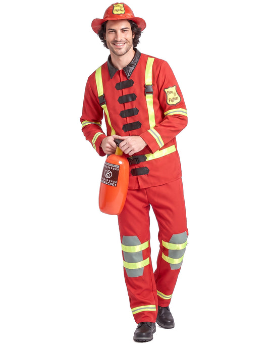 Disfarce de bombeiro homem