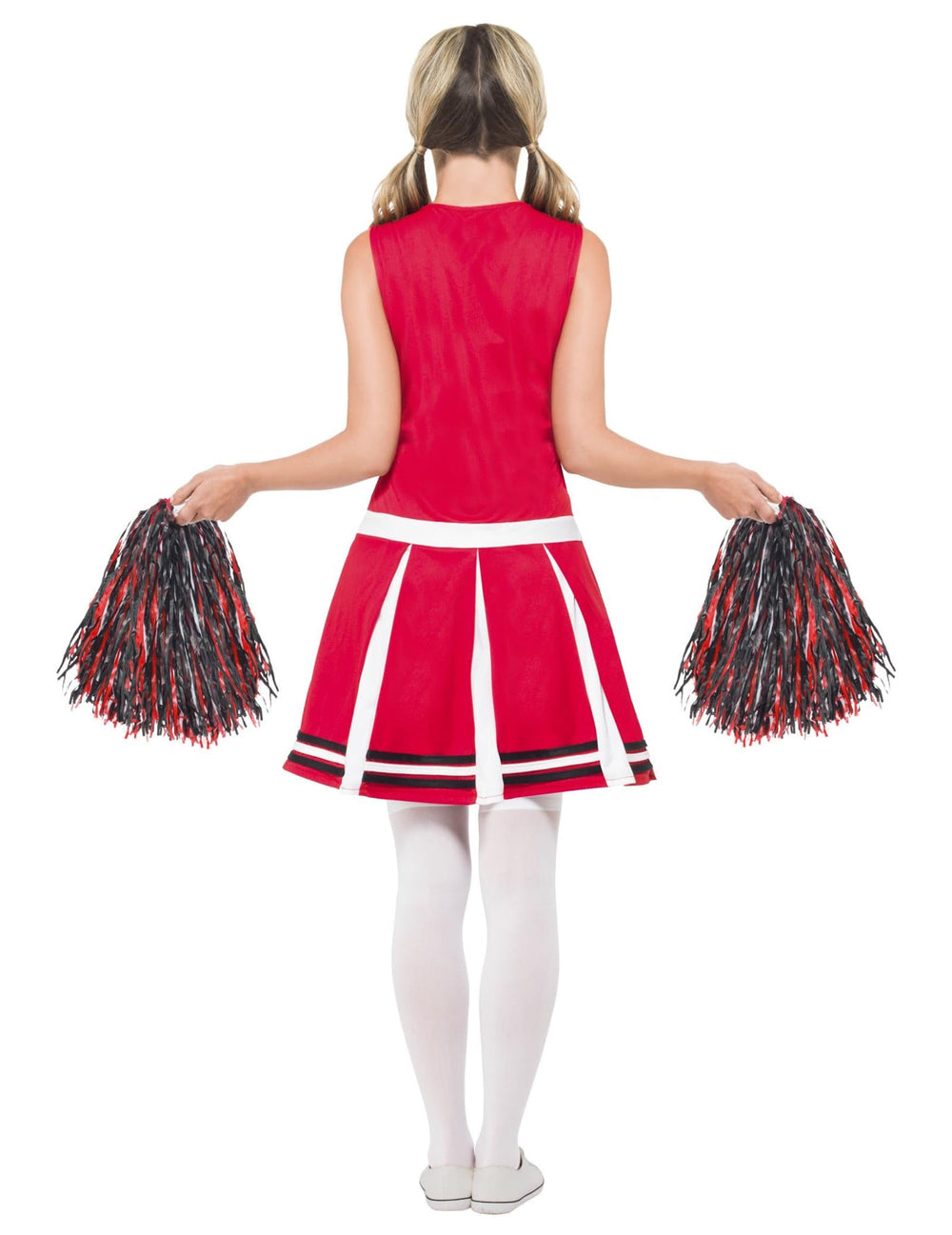 Vue de dos du déguisement pompom girl pour femme