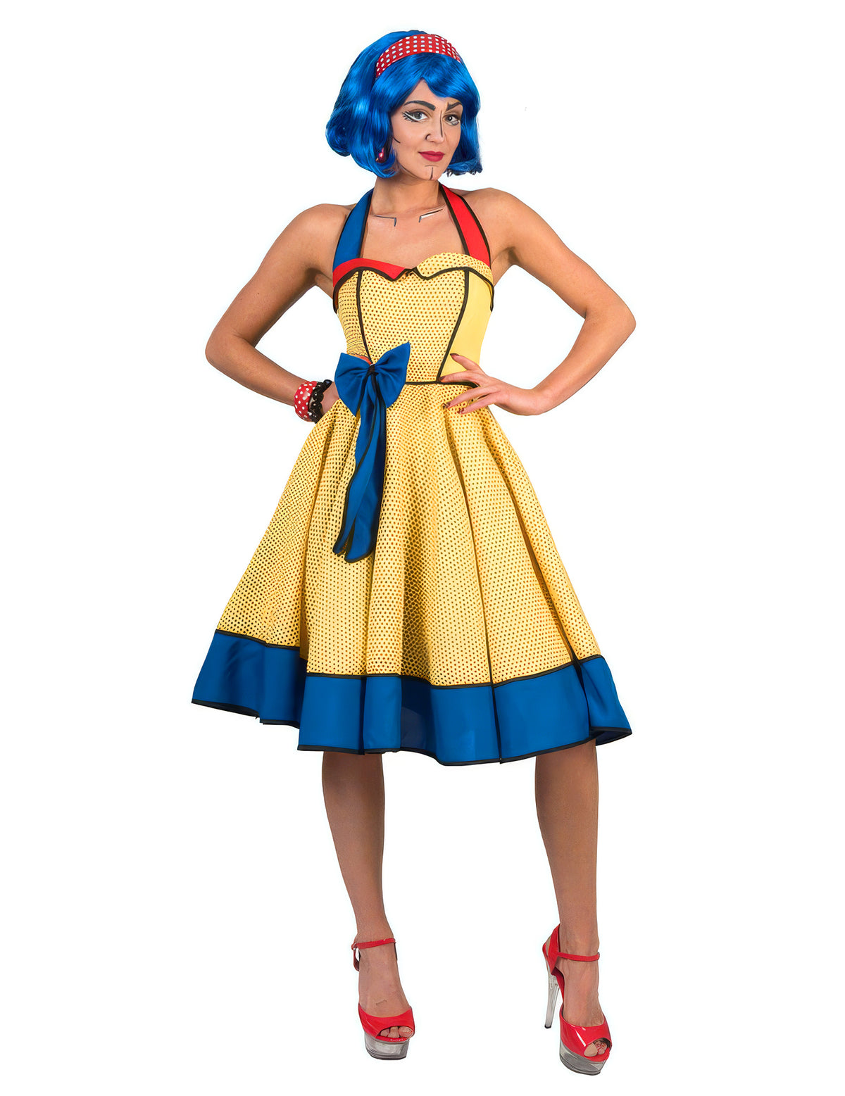 Disfarce pop art mulher