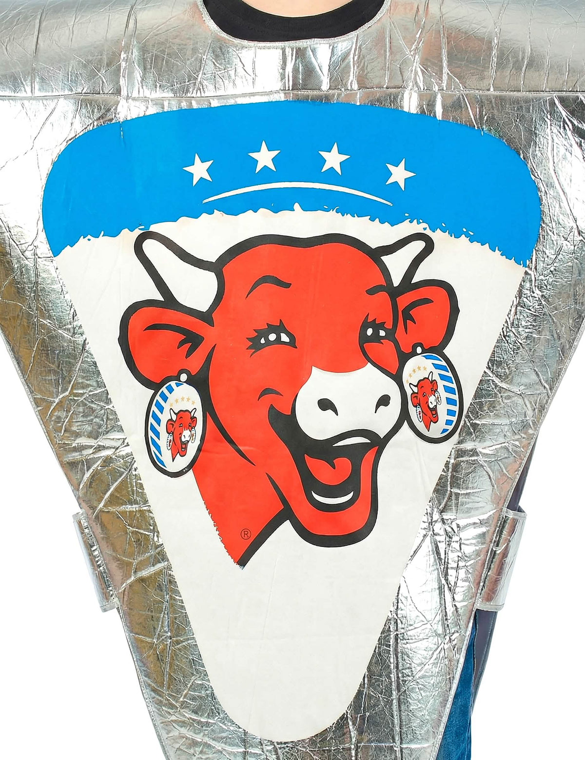 Grande plano do logótipo da porção de vaca que ri