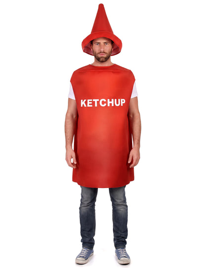 Disfarce de frasco de Ketchup para adulto