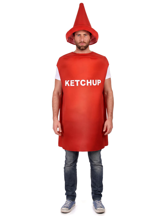 Disfarce de frasco de Ketchup para adulto