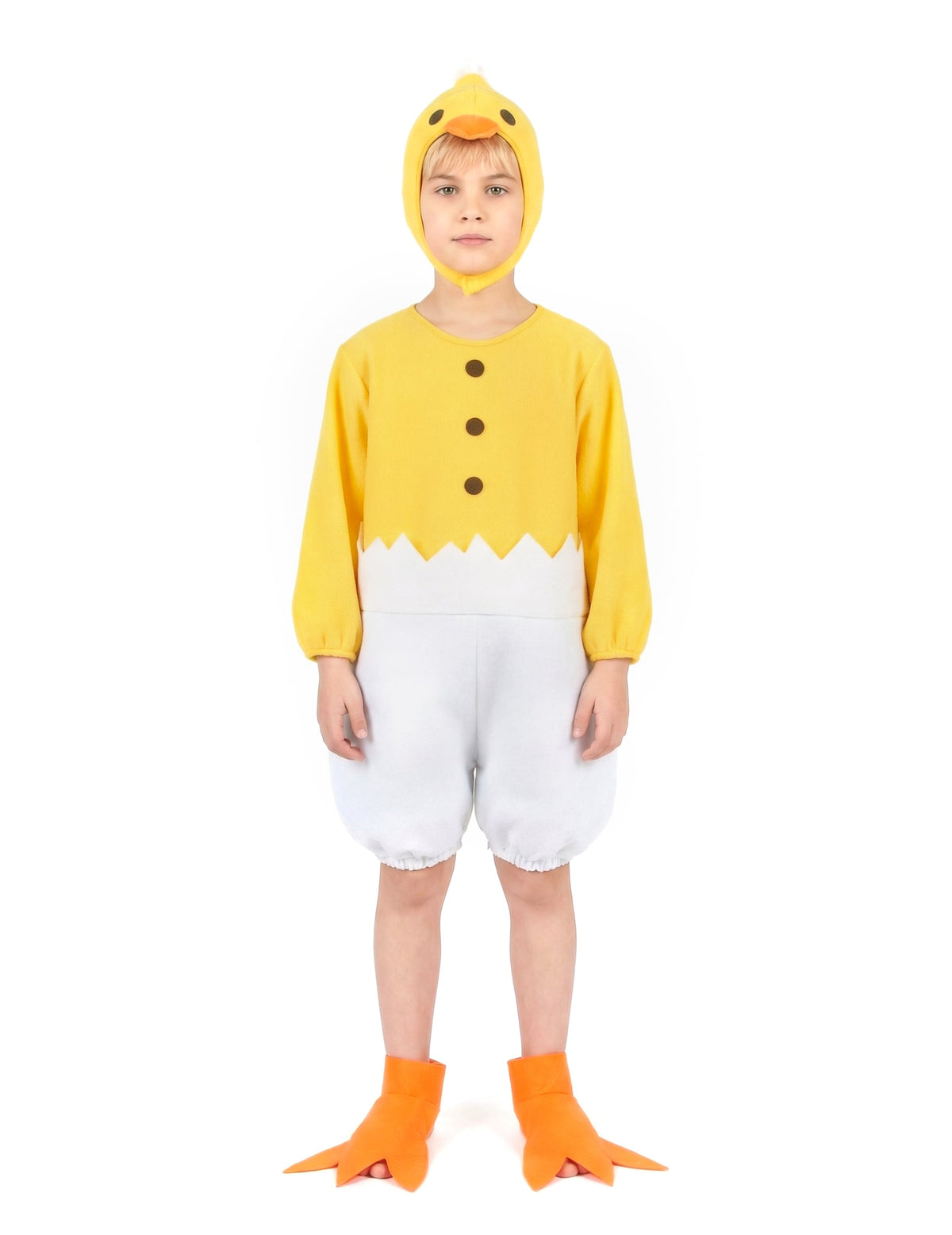 Vue de face du déguisement de poussin pour enfant