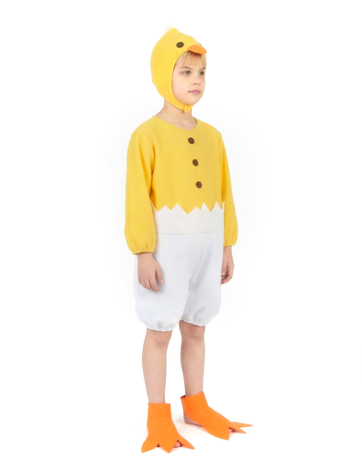 Vue de profil du déguisement de poussin pour enfant