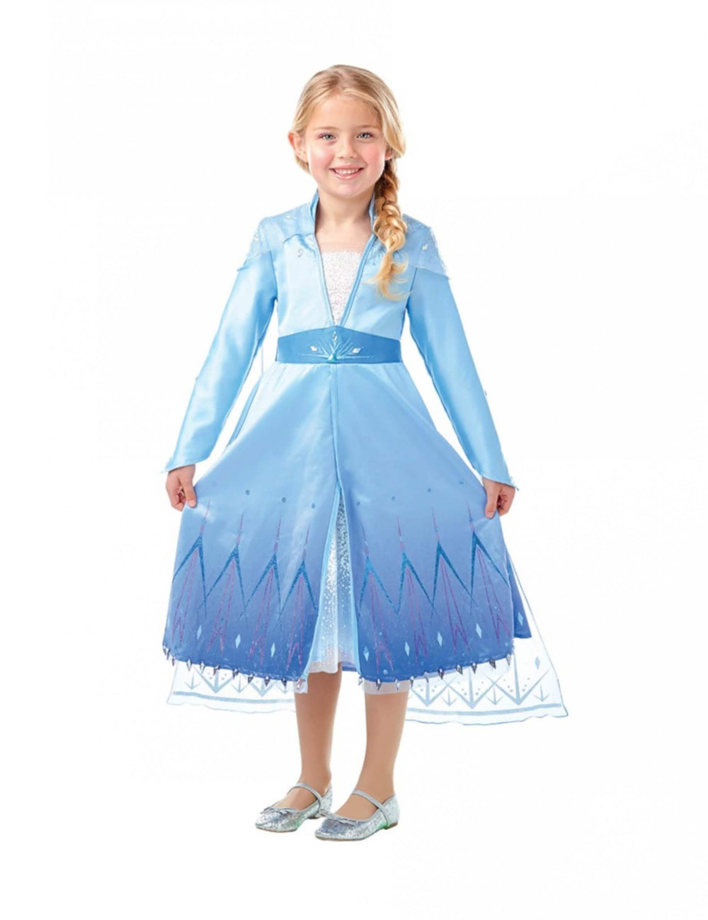 Vista frontal do disfarce premium Elsa Frozen 2