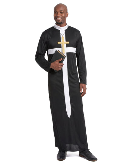 Disfarce padre cruz branca homem