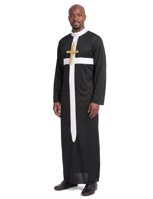 Disfarce padre cruz branca homem