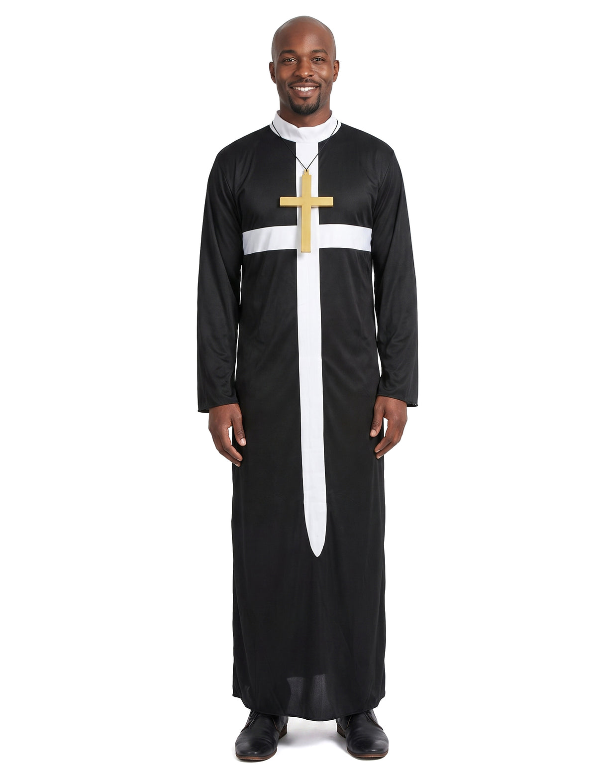 Disfarce padre cruz branca homem