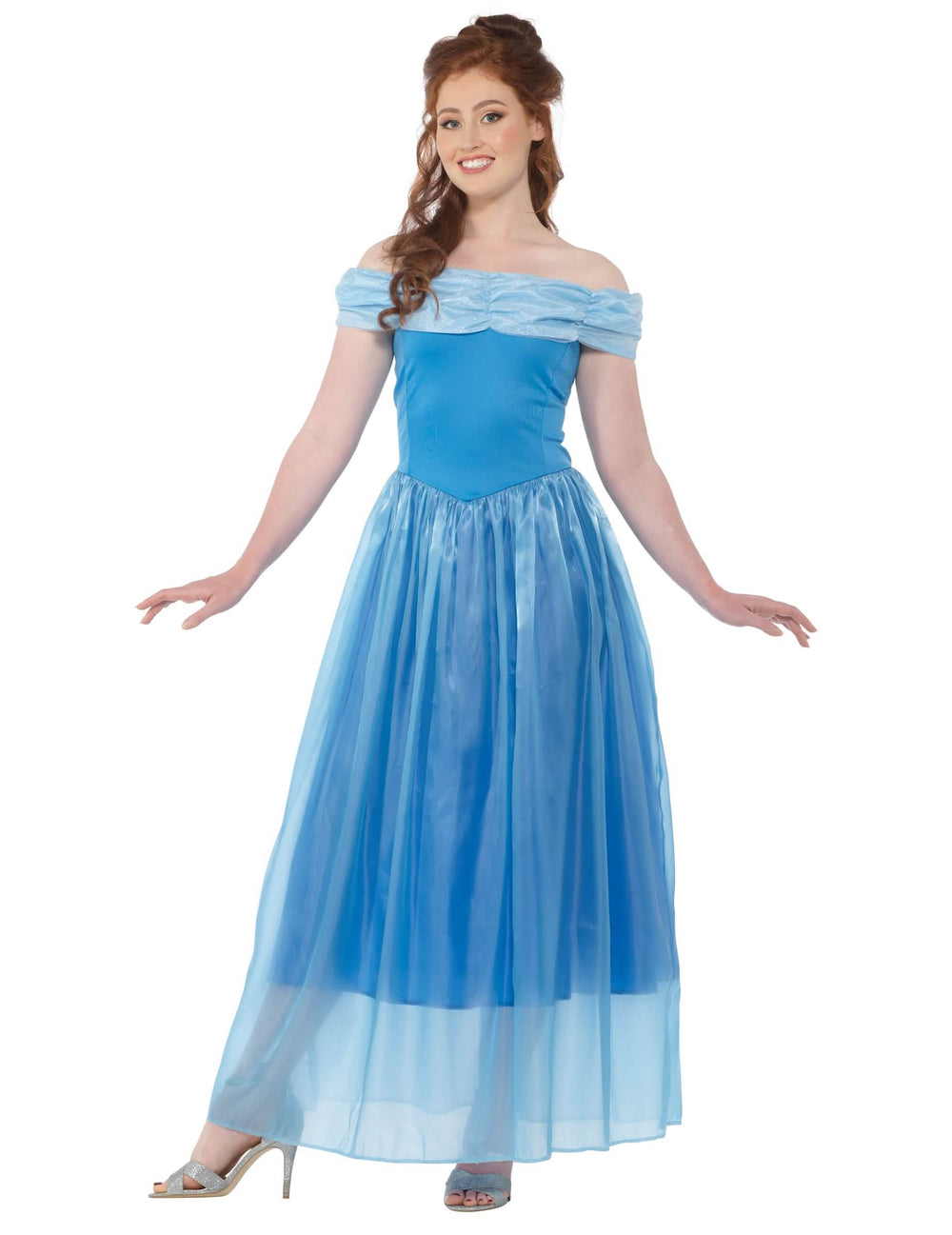 Vista frontal do disfarce de princesa da meia-noite