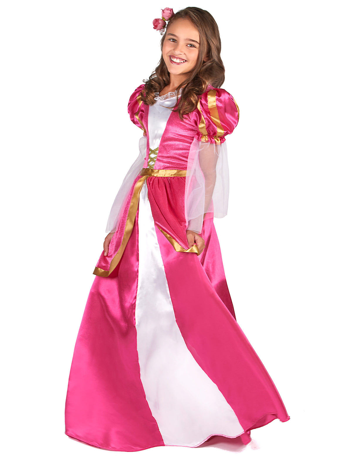Vue de profil du déguisement de princesse médiévale
