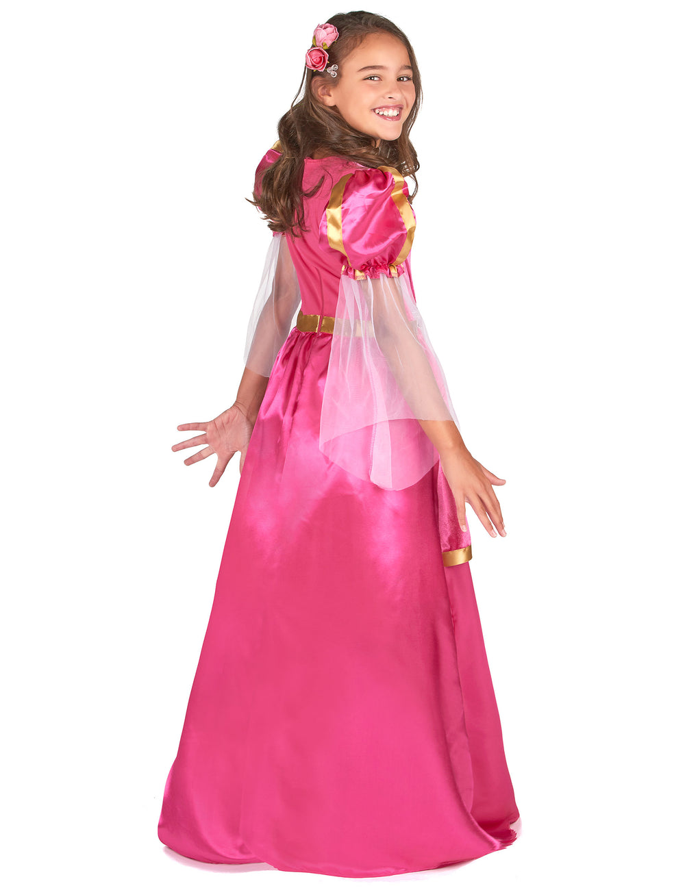 Vue de dos du déguisement de princesse médiévale