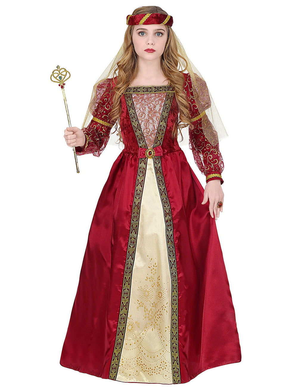 Sceptre doré du déguisement princesse médiévale royale pour fille