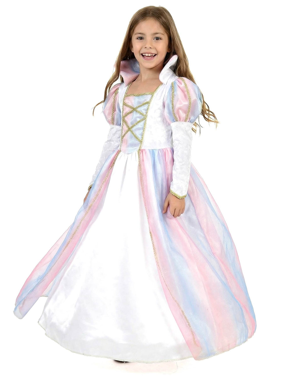 Déguisement de princesse pour fille multicolore blanc rose et bleu