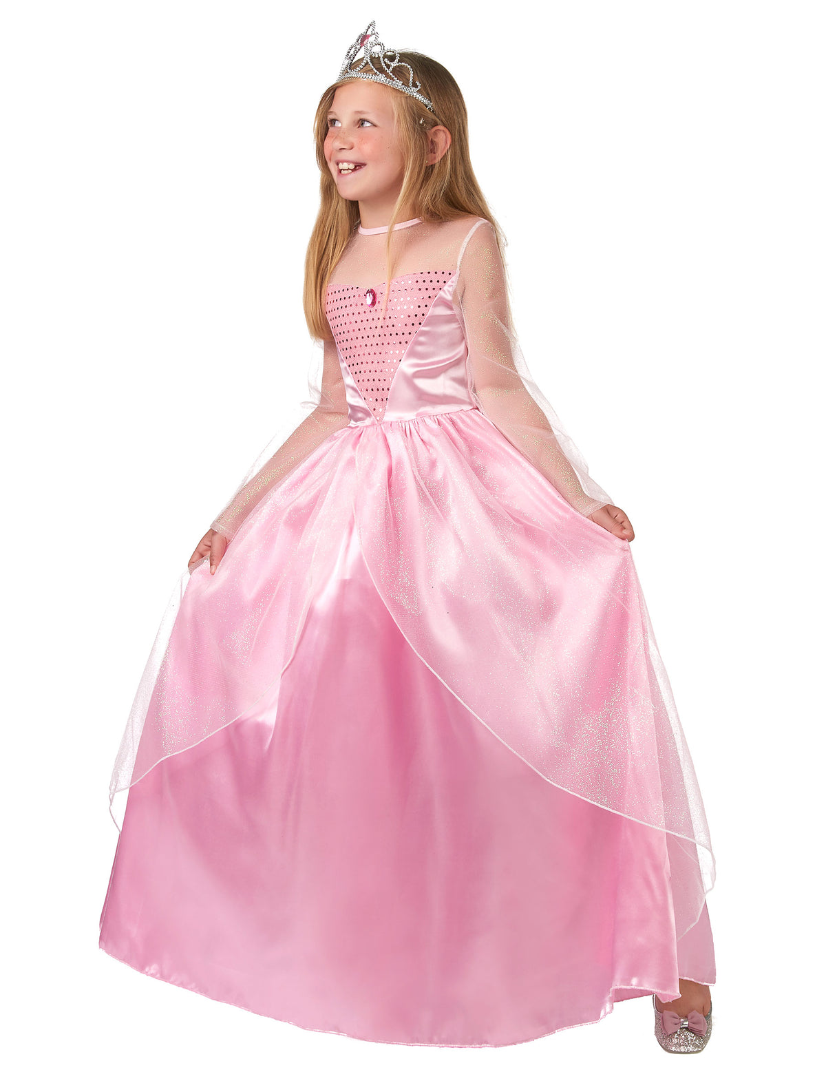Vue de profil du déguisement de princesse pour fille