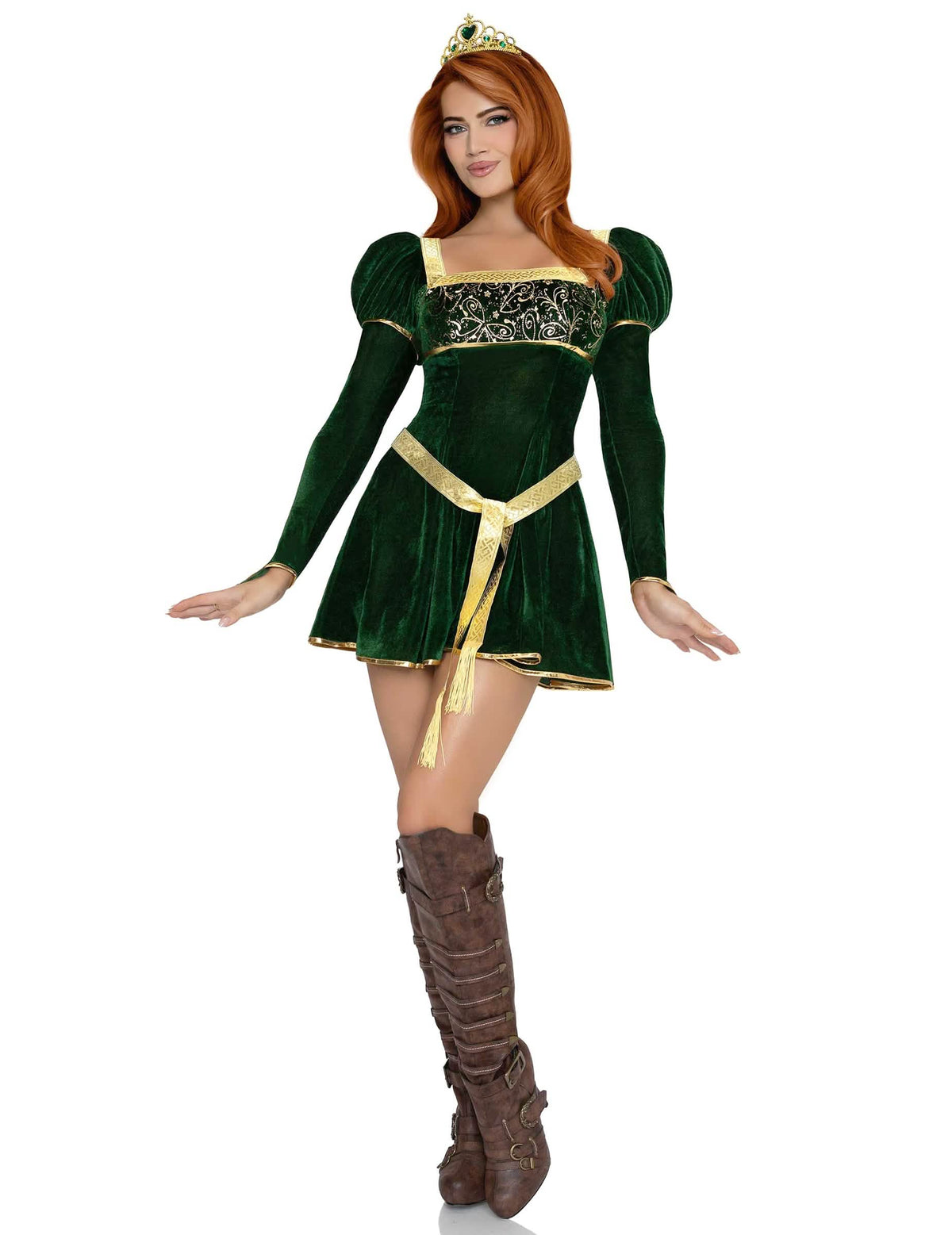 Fantasia de princesa verde sexy para mulher