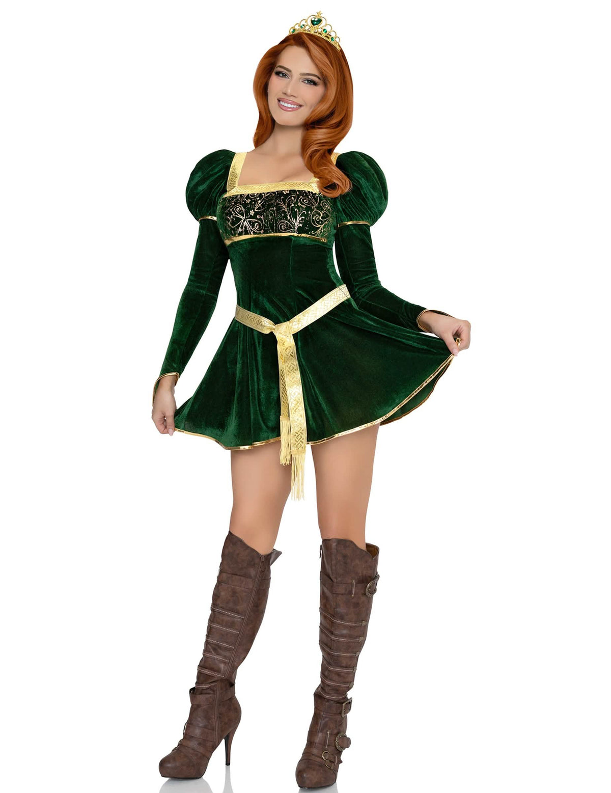 Fantasia de princesa verde sexy para mulher