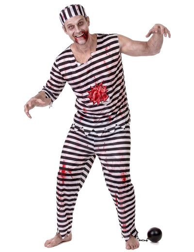 Disfarce prisioneiro zombie homem