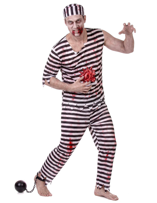 Disfarce prisioneiro zombie homem