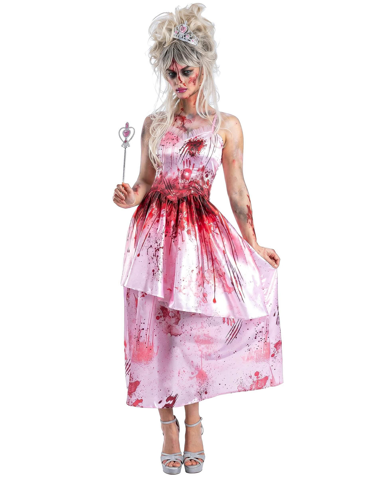 Disfarce rainha do baile ensanguentada para mulher