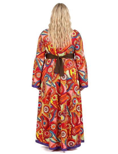 Déguisement robe hippie grande taille femme