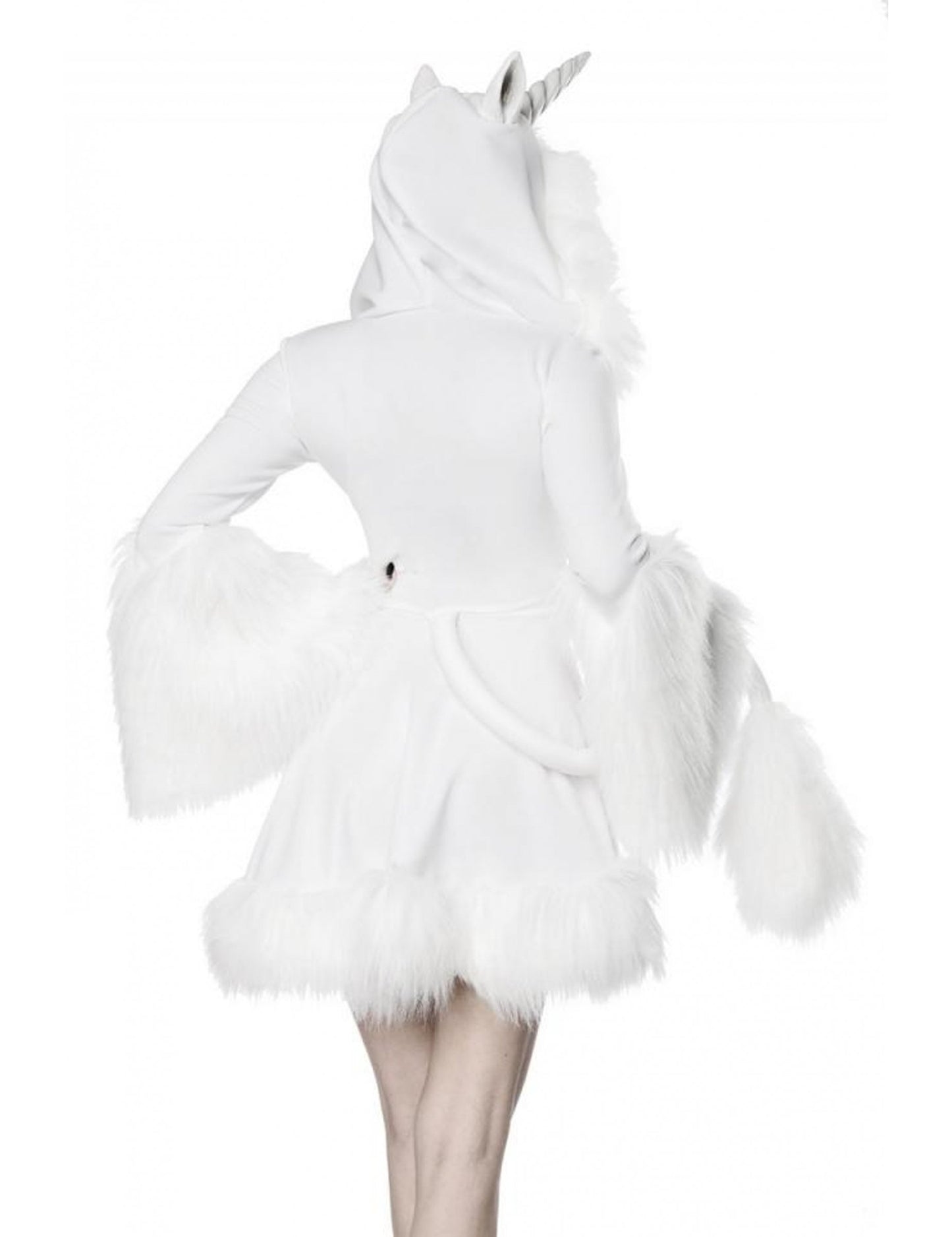 Vue de dos du déguisement robe licorne