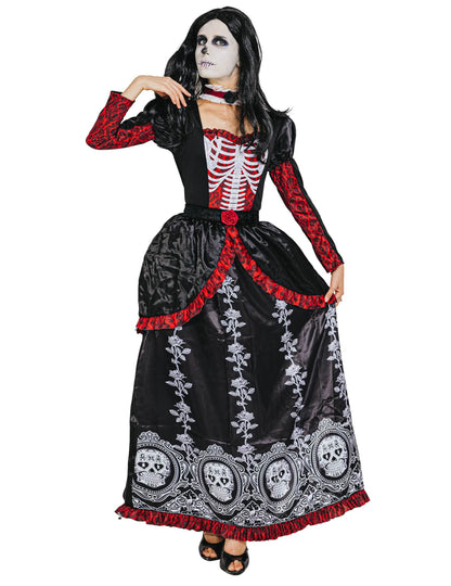 Fato de casal esqueleto Dia de los Muertos para adulto