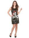 Disfarce vestido sequins caveira