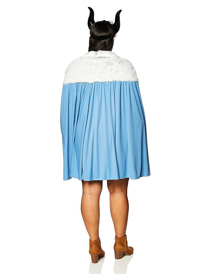 Vue de dos du déguisement robe viking pour femme