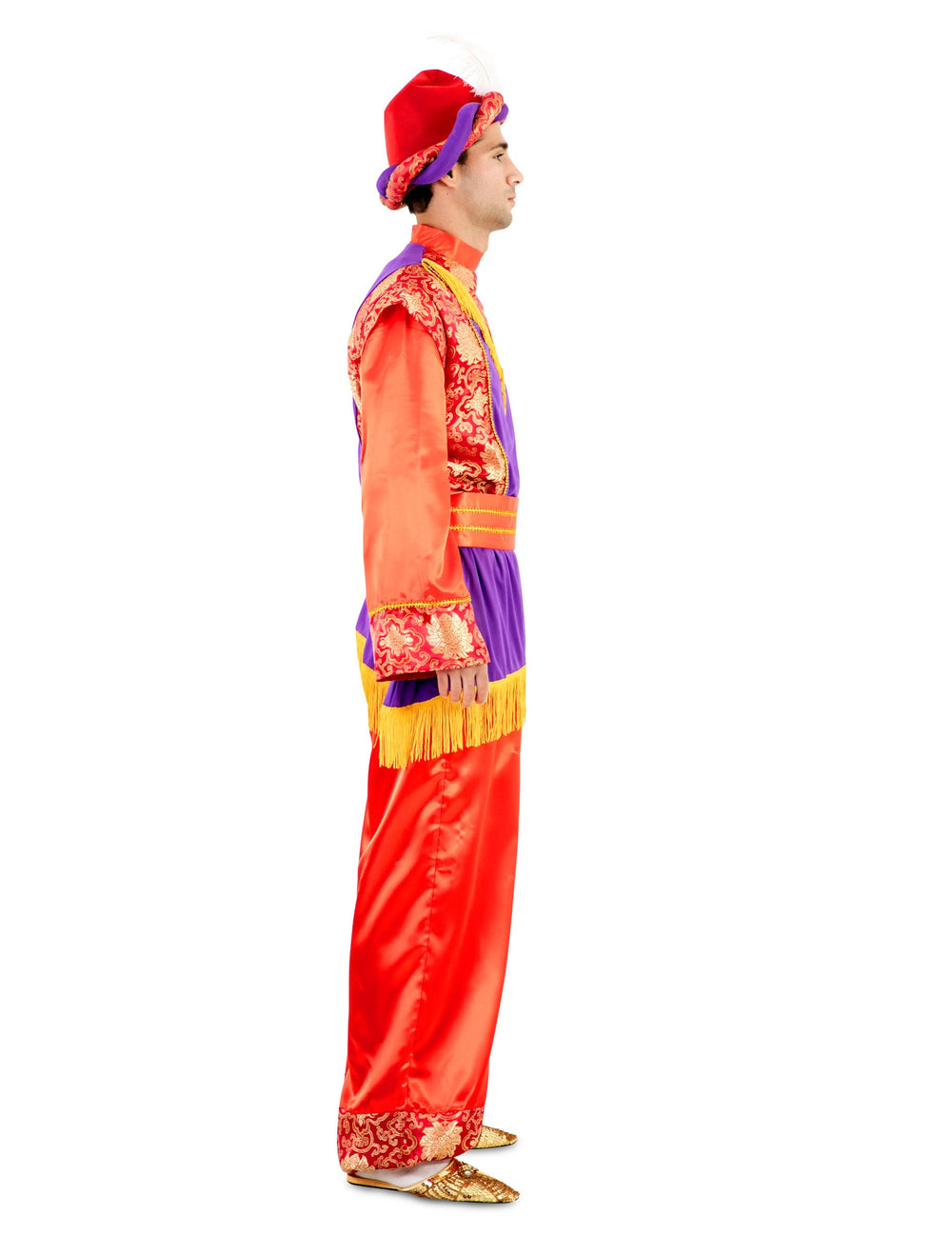 Vue de profil du déguisement Roi Mage sultan