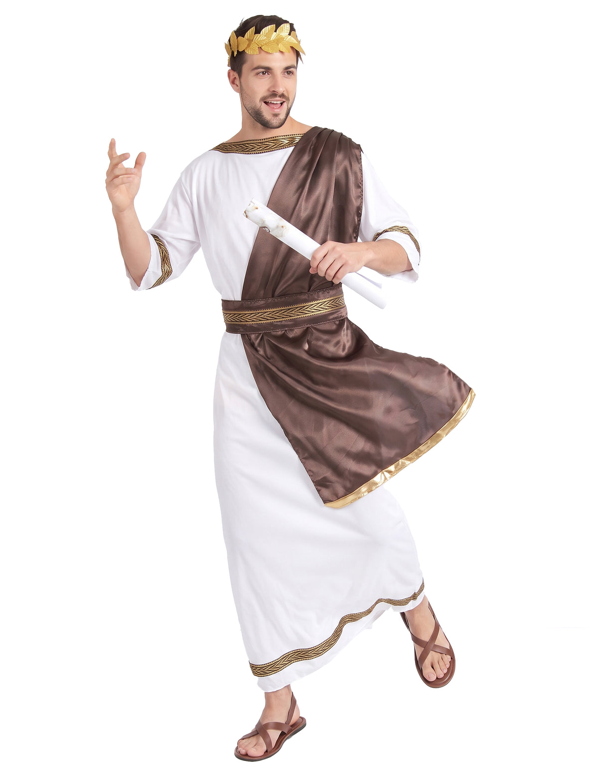 Disfarce romano castanho homem
