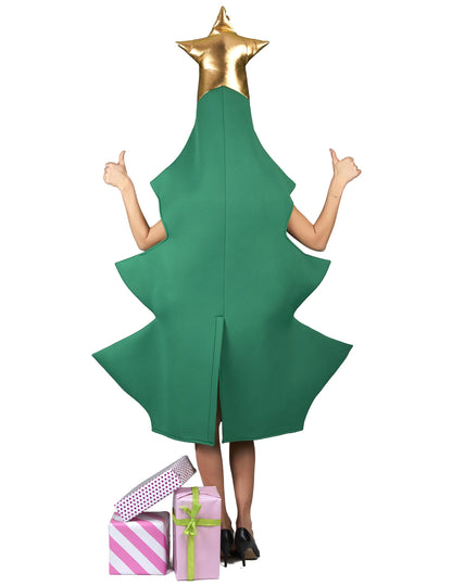 Vue de dos du déguisement sapin 3D pour adulte