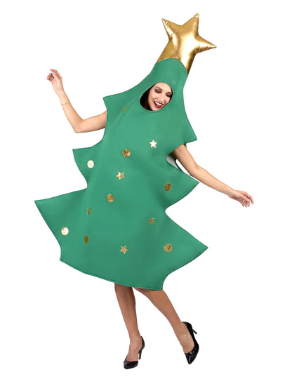 Disfarce pinheiro de Natal 3D adulto