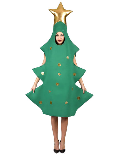 Disfarce pinheiro de Natal 3D adulto