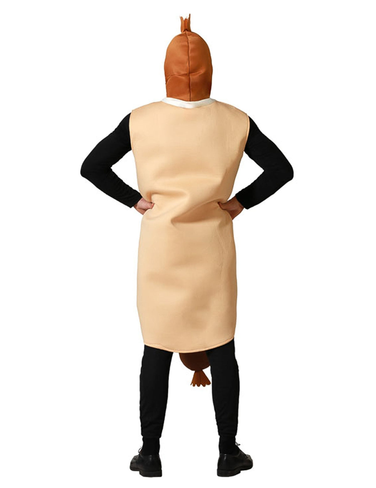 Vue de dos du déguisement saucisse pour adulte
