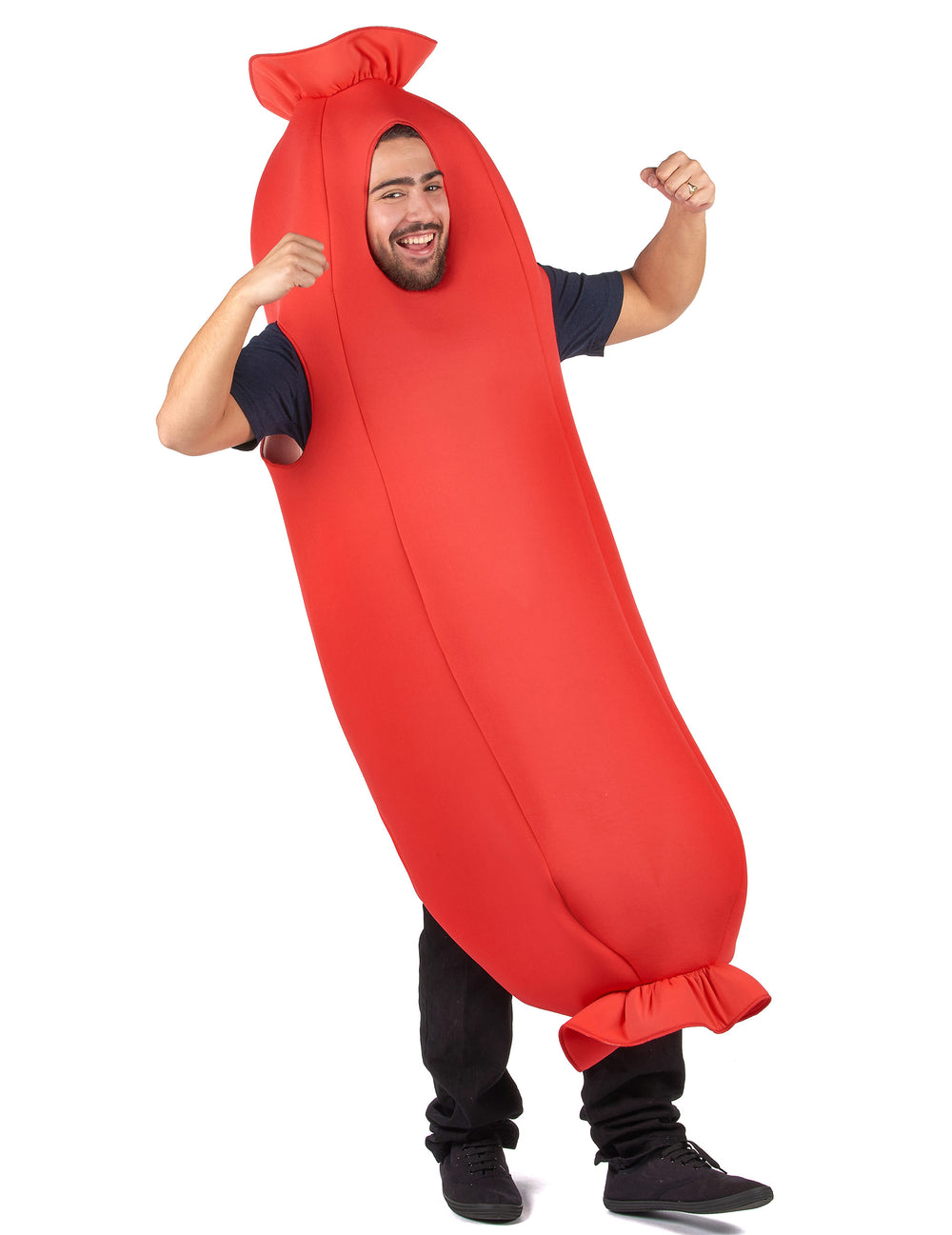 Déguisement saucisse pour adulte rouge