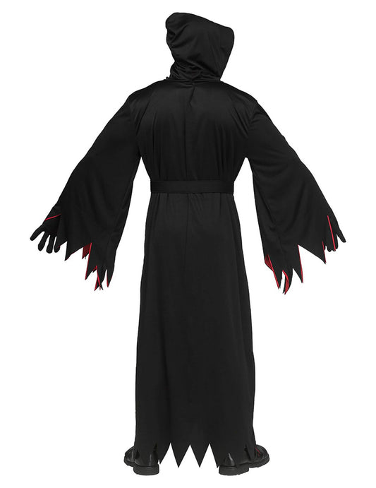 Disfarce de Scream™ com máscara preta e vermelha para adulto