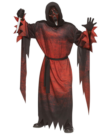 Disfarce de Scream™ vermelho com máscara para adulto