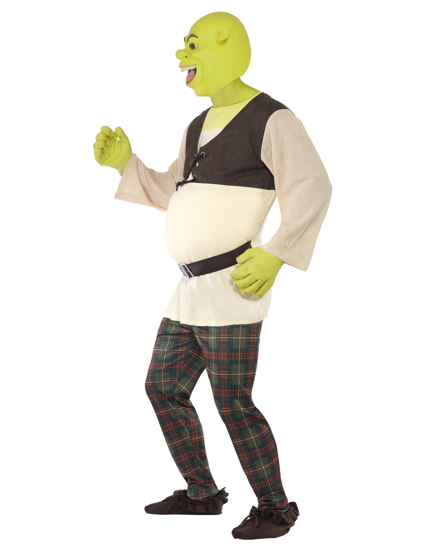 Vue de profil du déguisement Shrek pour homme