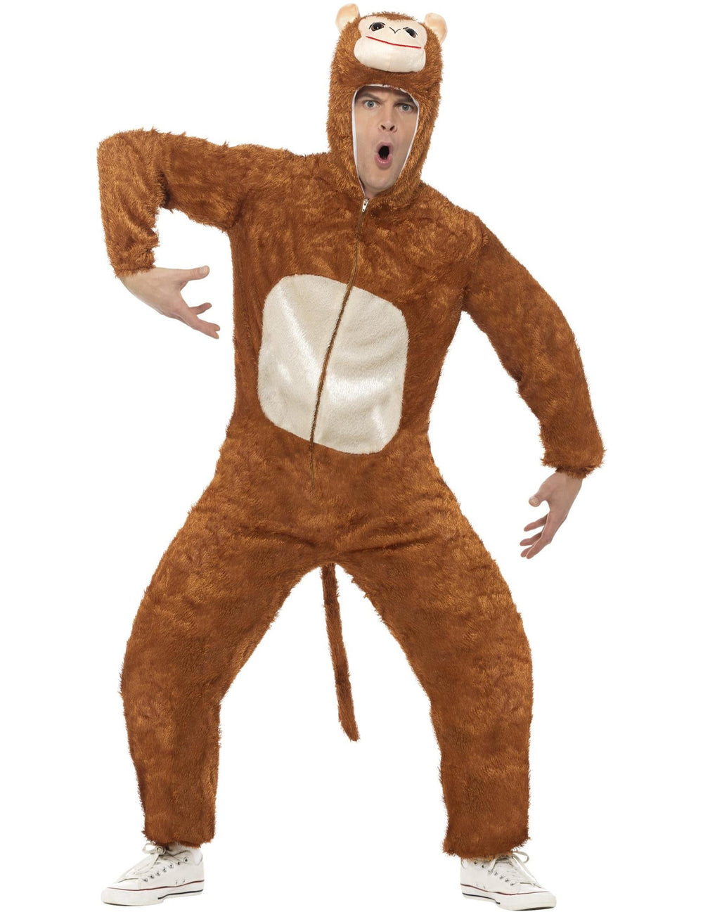 Vue d'ensemble du déguisement de singe pour adulte