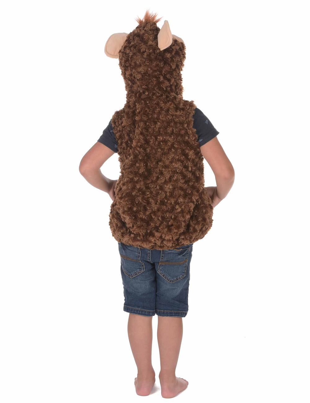 Vue de dos du déguisement singe peluche pour enfant
